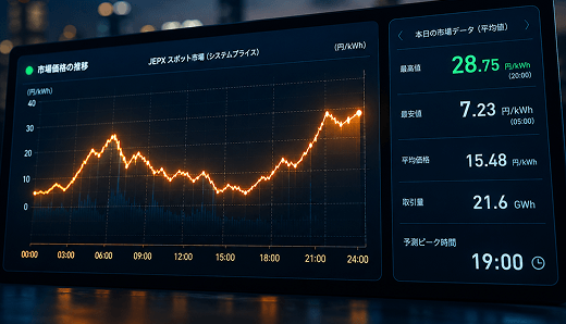 電力市場価格のグラフ